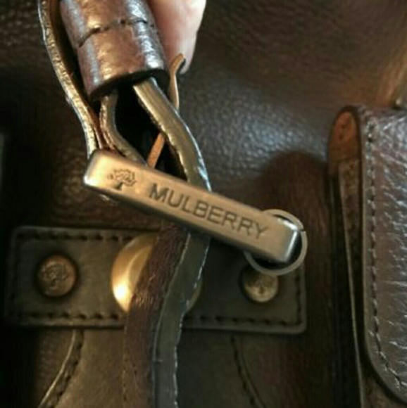 Authent Vintage Chocolate Leather Mulberry Handbag - Picture 3 of 8